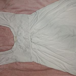 Cream twenty-one off the shoulder shirt Sz small